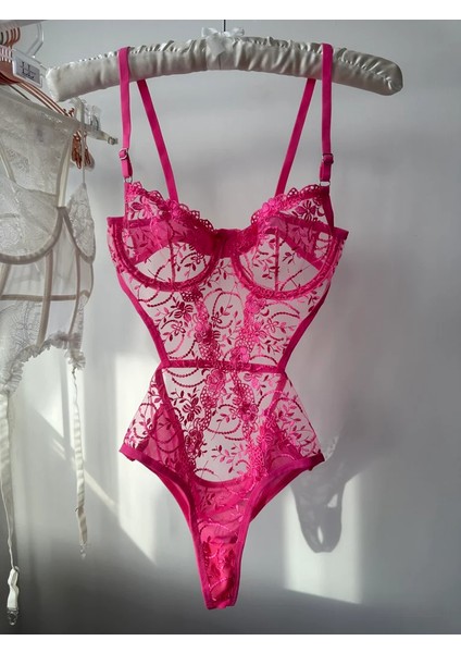 Dantelli Desteksiz Balenli Tül Body/bodysuit - B Cup 75-80-85-90 fırsatları