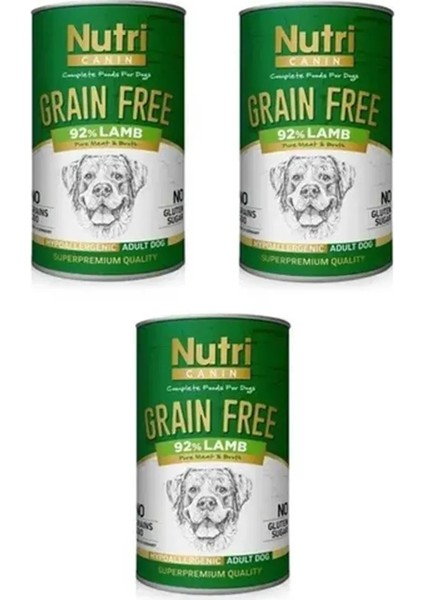 Nutri Canın Kuzu Aromalı Yetişkin Köpek Konservesi 400GR.X3 Adet