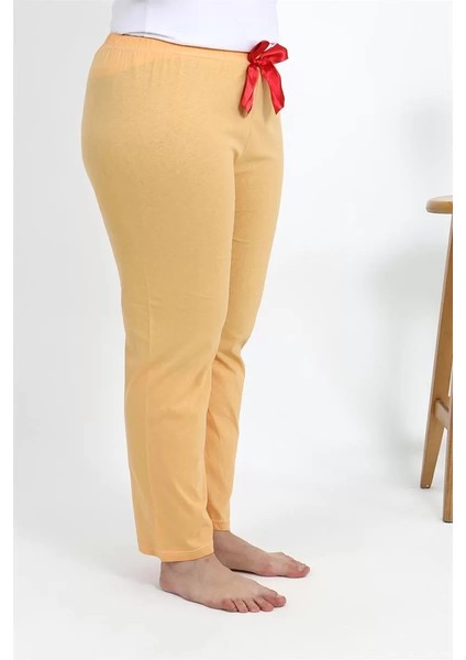 Kadın Pamuklu Büyük Beden Alt Pijama Sarı modelleri