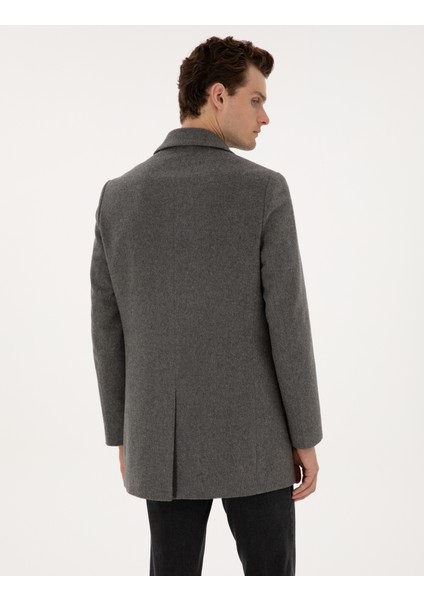 Erkek Gri Ex. Slim Fit Kaşe Kaban 50317551-VR024 indirimleri