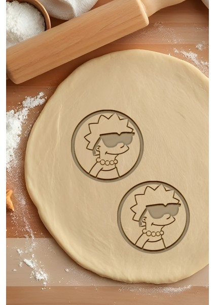 Simpson Kurabiye Kalıbı, Hamur Şekillendirici, Bisküvi Kalıbı, Kolay Kesim Ucu