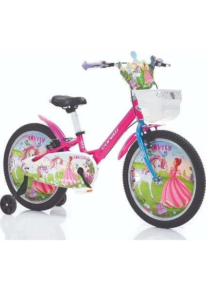 Lovely Kız Çocuk Bisikleti V 16 Jant Pembe Kırmızı