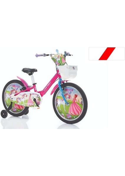 Lovely Kız Çocuk Bisikleti V 16 Jant Kırmızı Beyaz