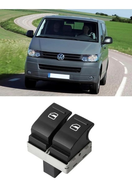 Vw Volkswagen Transporter T6 2010-2015 Sol Ön Sürücü Kapısı Cam Açma Düğmesi Çiftli Ikili 7E0959855A