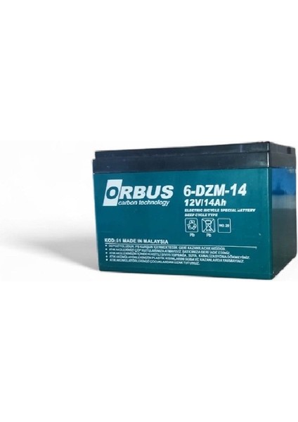 12V 14AMPER (12V 14AH) Deep Cycle - Derin Döngülü Elekrikli Bisiklet Akü (E-Bike) Aküsü Ebatlar: 150X97X95