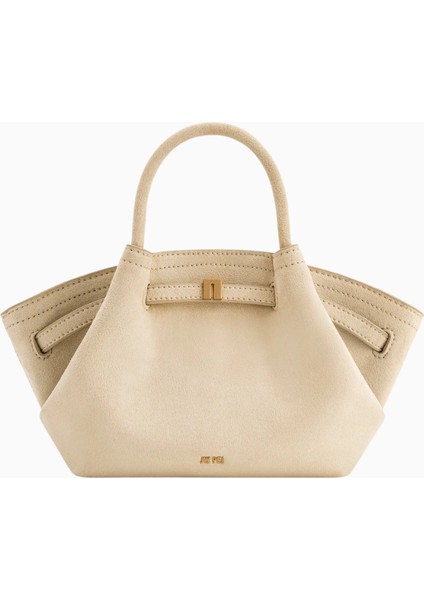 Jw Peı Hana Mini Suni Süet Tote Kırık Beyaz Çanta
