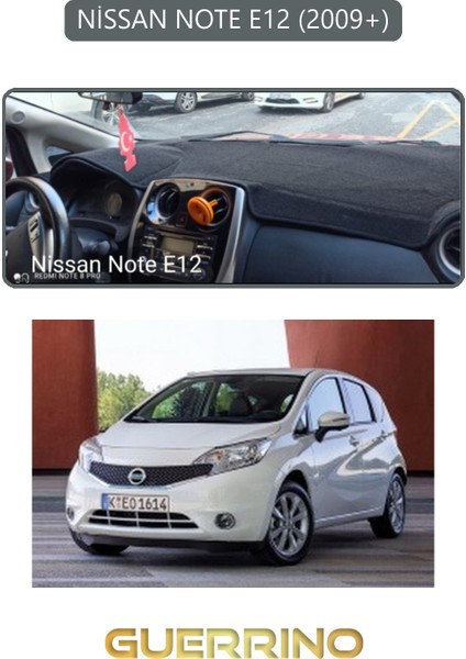Nissan Note E12 2009+TORPİDO Koruma Halısı Gri Kenar