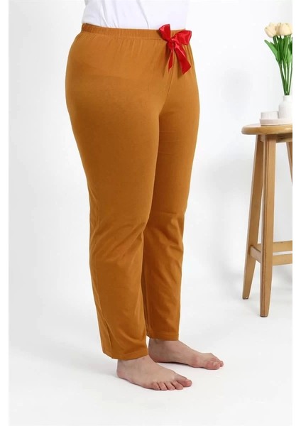 Kadın Pamuklu Büyük Beden Alt Pijama Hardal modelleri