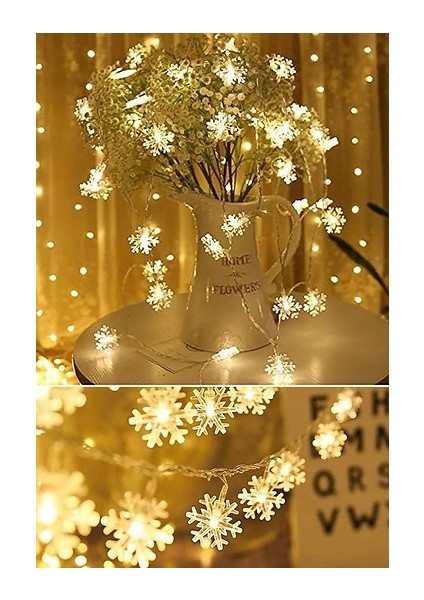 Kar Tanesi 20'li Pilli LED 2 Metre