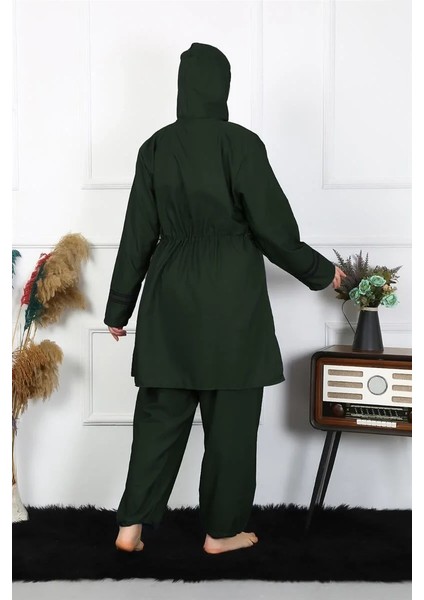 Büyük Beden Tesettür Mayo Haki modelleri