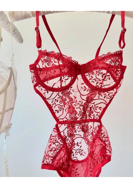 Dantelli Desteksiz Balenli Tül Body/bodysuit - B Cup 75-80-85-90 fiyatları