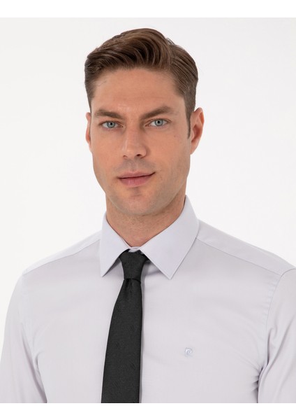 Erkek Gri Slim Fit Uzun Kollu Basic Gömlek 50315407-VR024 fiyatları