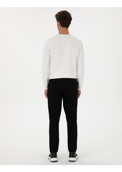 Erkek Siyah Slim Fit 3 Iplik Düz Paça Eşofman Altı 50317670-VR046 fırsatları