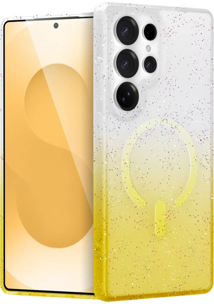 Samsung Galaxy S25 Ultra Radiant Pummel Glitter Kapak – Stylish Simli Yüzey & Dayanıklı Tasarım - Gold