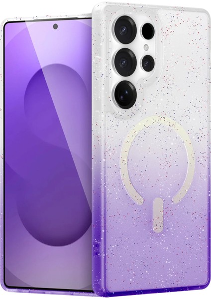 Samsung Galaxy S25 Ultra Radiant Pummel Glitter Kapak – Stylish Simli Yüzey & Dayanıklı Tasarım - Mor