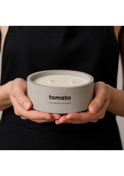 Dekoratif El Yapımı Yatay Mum : Çift Fitilli : Kokulu Soya Mum : Tomato fiyatları