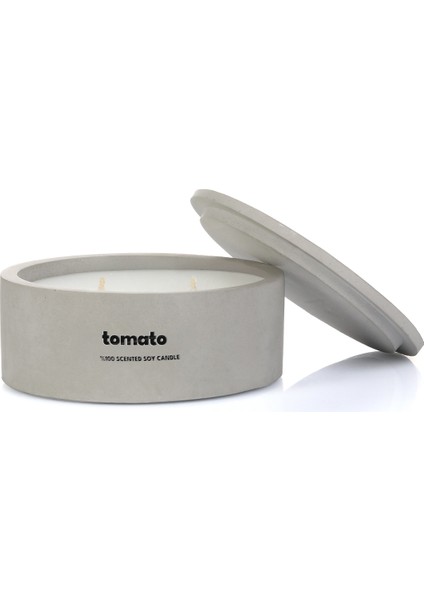 Dekoratif El Yapımı Yatay Mum : Çift Fitilli : Kokulu Soya Mum : Tomato modelleri
