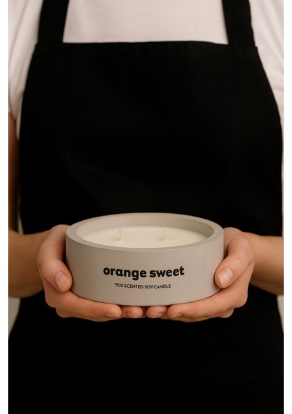 Dekoratif El Yapımı Yatay Mum : Çift Fitilli : Kokulu Soya Mum : Orange Sweet fiyatları