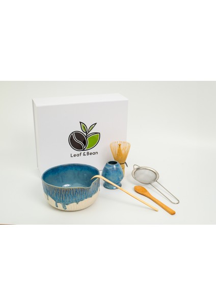 6 Parça Matcha Çay Seti – El Yapımı Seramik Kase & Tutucu, Bambu Çırpıcı, 2 Ölçek Kaşığı, Süzgeç fiyatları