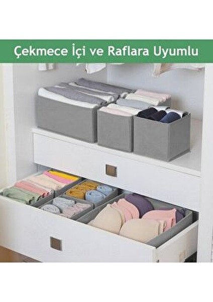 8'li Çekmece Içi Düzenleyici Organizer Set Antrasit