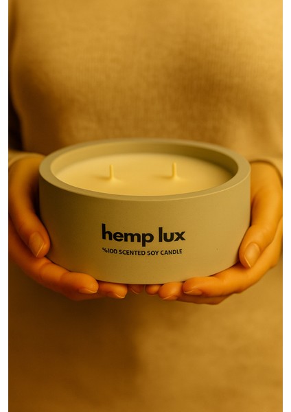 Dekoratif El Yapımı Yatay Mum : Çift Fitilli : Kokulu Soya Mum : Oud Lux fiyatları