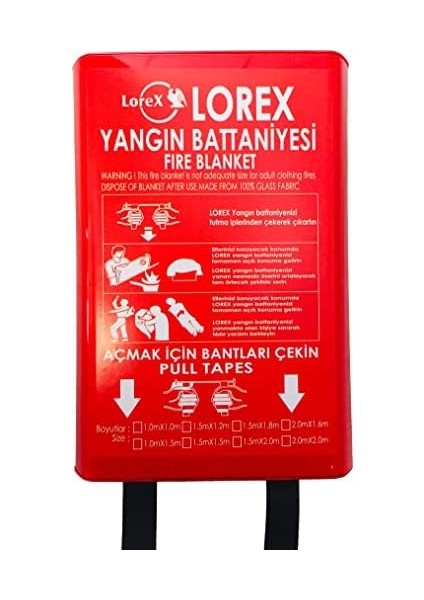 LR-FB1015B Kutulu Yangın Battaniyesi 100CM x 150CM fiyatları