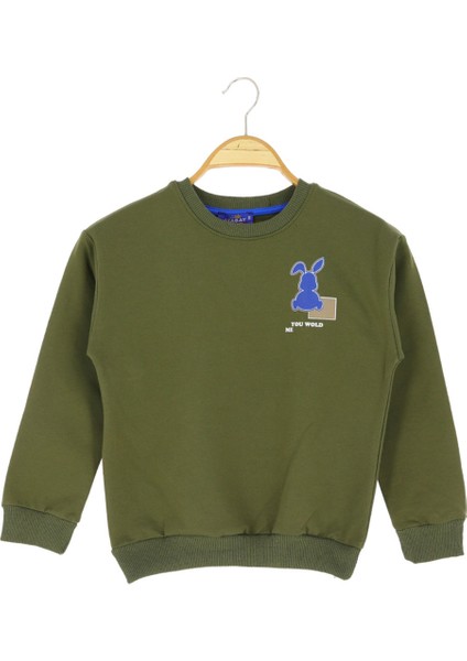 Erkek Çocuk Bluz Tavşan Baskılı Şardonlu