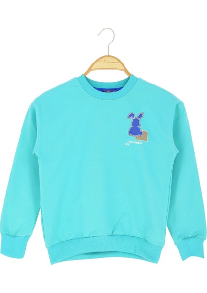 Erkek Çocuk Bluz Tavşan Baskılı Şardonlu