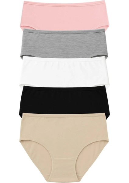 PK40004 Büyük Beden Yüksek Bel Külot 5 Li Paket