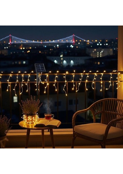 Güneş Enerjili Balkon Bahçe Peri LED 20 Metre S-20 modelleri