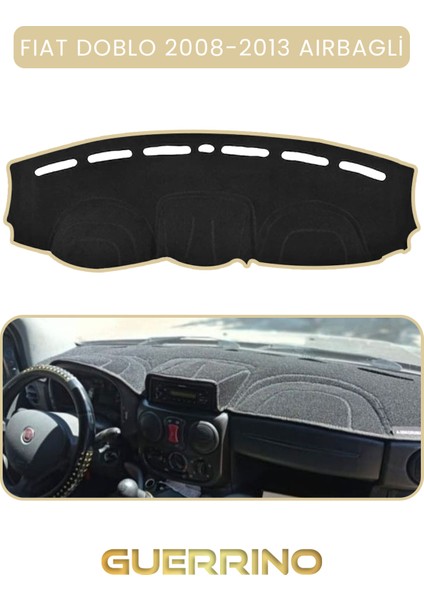 Fıat Doblo 2008-2013 Modellerine Uygun Airbagtorpido Koruma Halısı Bej Kenar