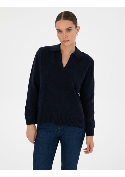 Kadın Lacivert Comfort Fit Kazak 50317226-VR033