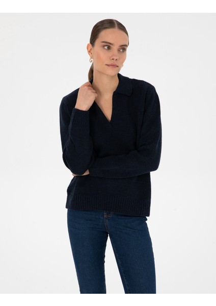 Kadın Lacivert Comfort Fit Kazak 50317226-VR033 modelleri