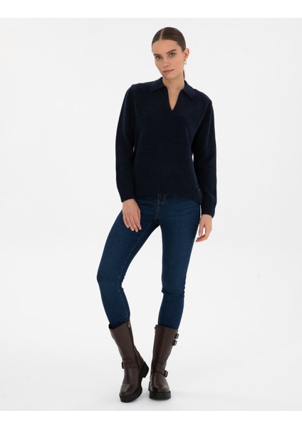 Kadın Lacivert Comfort Fit Kazak 50317226-VR033 fırsatları