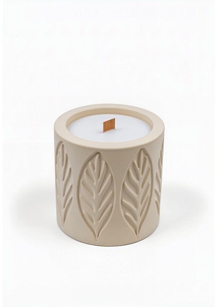 Vanilya Kokulu Beton Soya Mum-Açık Bej-9x9