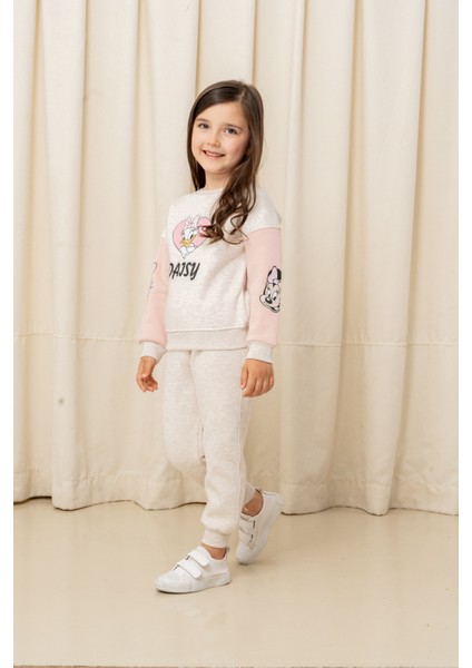 Kız Çocuk Taşlı Kalp Daisy Şardonlu 2'li Takım - 63076308 fiyatları