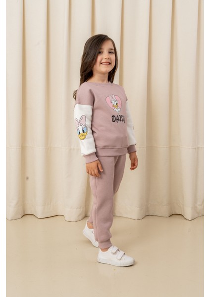 Kız Çocuk Taşlı Kalp Daisy Şardonlu 2'li Takım - 63076308 fırsatları