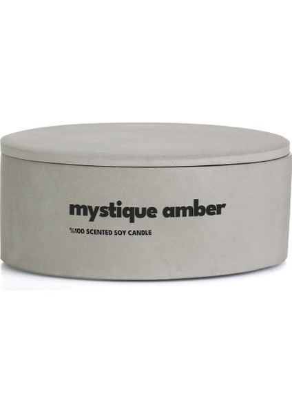 Dekoratif El Yapımı Yatay Mum : Çift Fitilli : Kokulu Soya Mum : Mystique Amber fırsatları