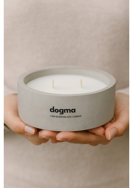 Dekoratif El Yapımı Yatay Mum : Çift Fitilli : Kokulu Soya Mum : Dogma fiyatları