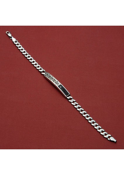 954 Siyah Zirkon Gümüş Bileklik