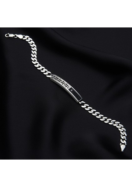 954 Siyah Zirkon Gümüş Bileklik fiyatları