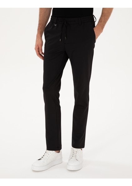 Erkek Siyah Slim Fit Klasik Jogger Pantolon 50317618-VR046 fiyatları
