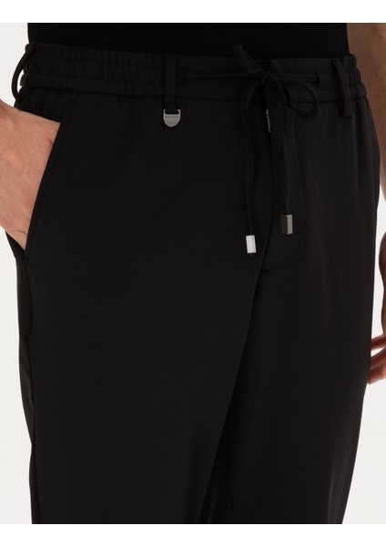 Erkek Siyah Slim Fit Klasik Jogger Pantolon 50317618-VR046 indirimleri