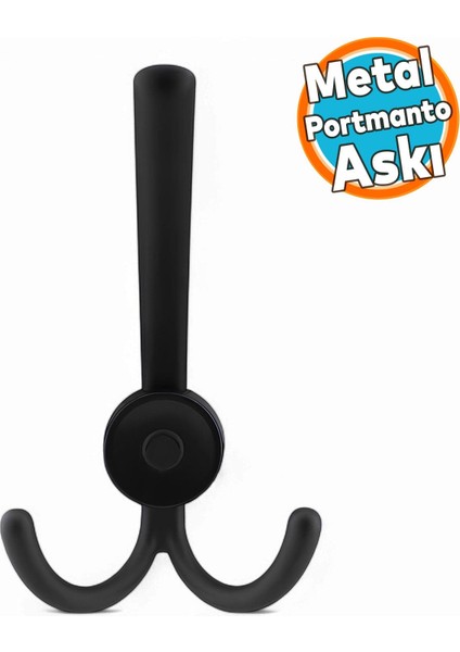 Portmanto Askı Metal Siyah Vestiyer Duvar Dolap Elbise Askısı Mobilya Askılığı Aparat
