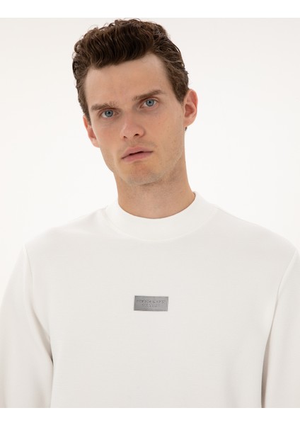 Erkek Beyaz Regular Fit Sweatshirt 50316633-VR013 fiyatları