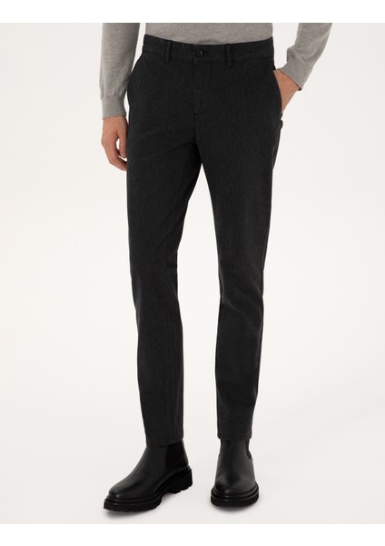 Erkek Siyah Slim Fit Kanvas Pantolon 50317228-VR046 fiyatları
