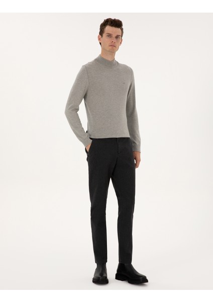 Erkek Siyah Slim Fit Kanvas Pantolon 50317228-VR046 modelleri