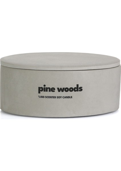 Dekoratif El Yapımı Yatay Mum : Çift Fitilli : Kokulu Soya Mum : Pine Woods fırsatları
