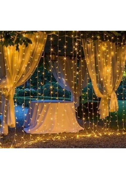 3x3 Perde LED 300 Adet Ledli Gün Işığı 8 Mod Eklemeli Pl-10