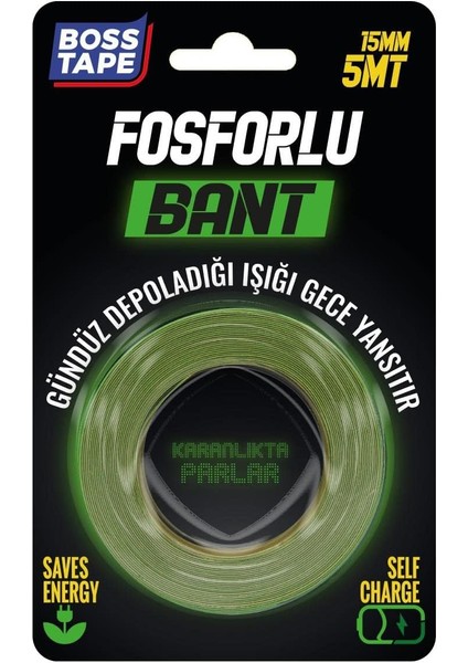 Tape Fosforlu Bant 15MMX5MT